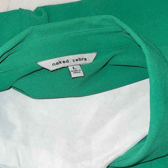 Naked Zebra silky button down blouse - Picture 7 of 8